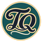 Threaded Quotes TQ monogram in teal, cream and gold.