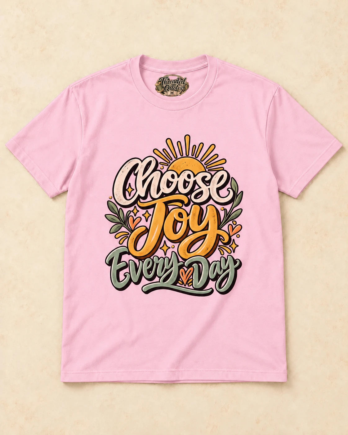 Shirt-only Choose Joy Everyday T-shirt in Light Pink
