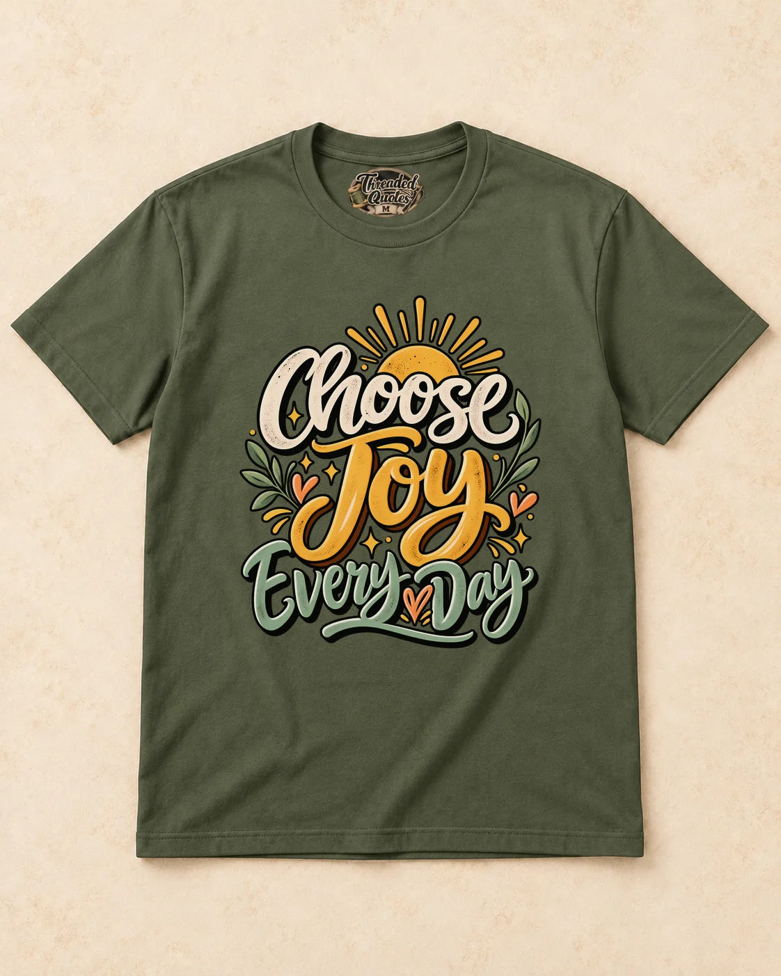 Shirt-only Choose Joy Everyday T-shirt in Military Green