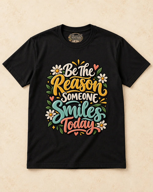 Shirt-only Be The Reason Someone Smiles Today T-shirt in Black