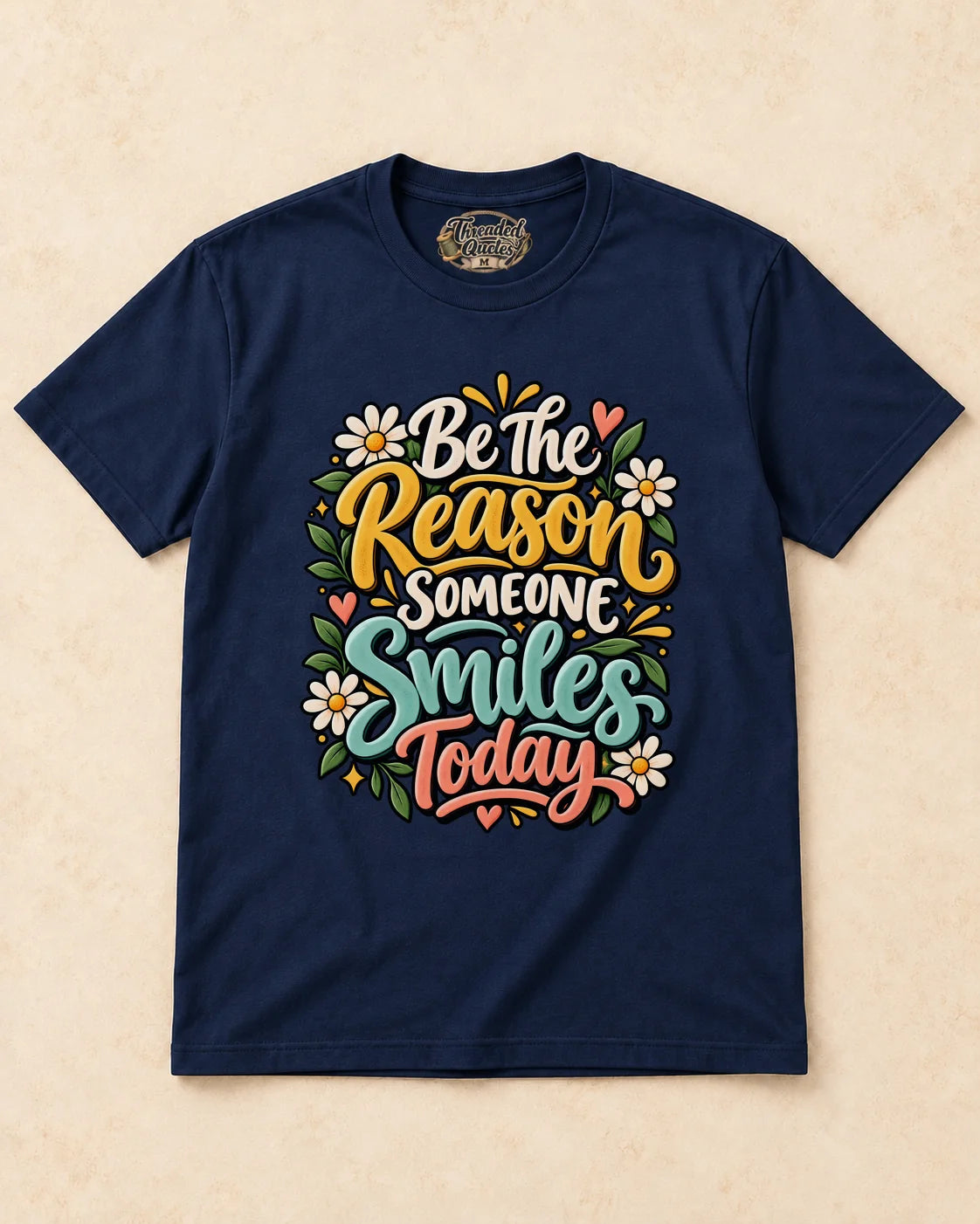 Shirt-only Be The Reason Someone Smiles Today T-shirt in Navy