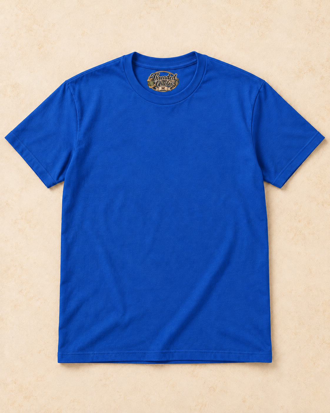 Blank Royal Blue Threaded Quotes shirt for your custom design