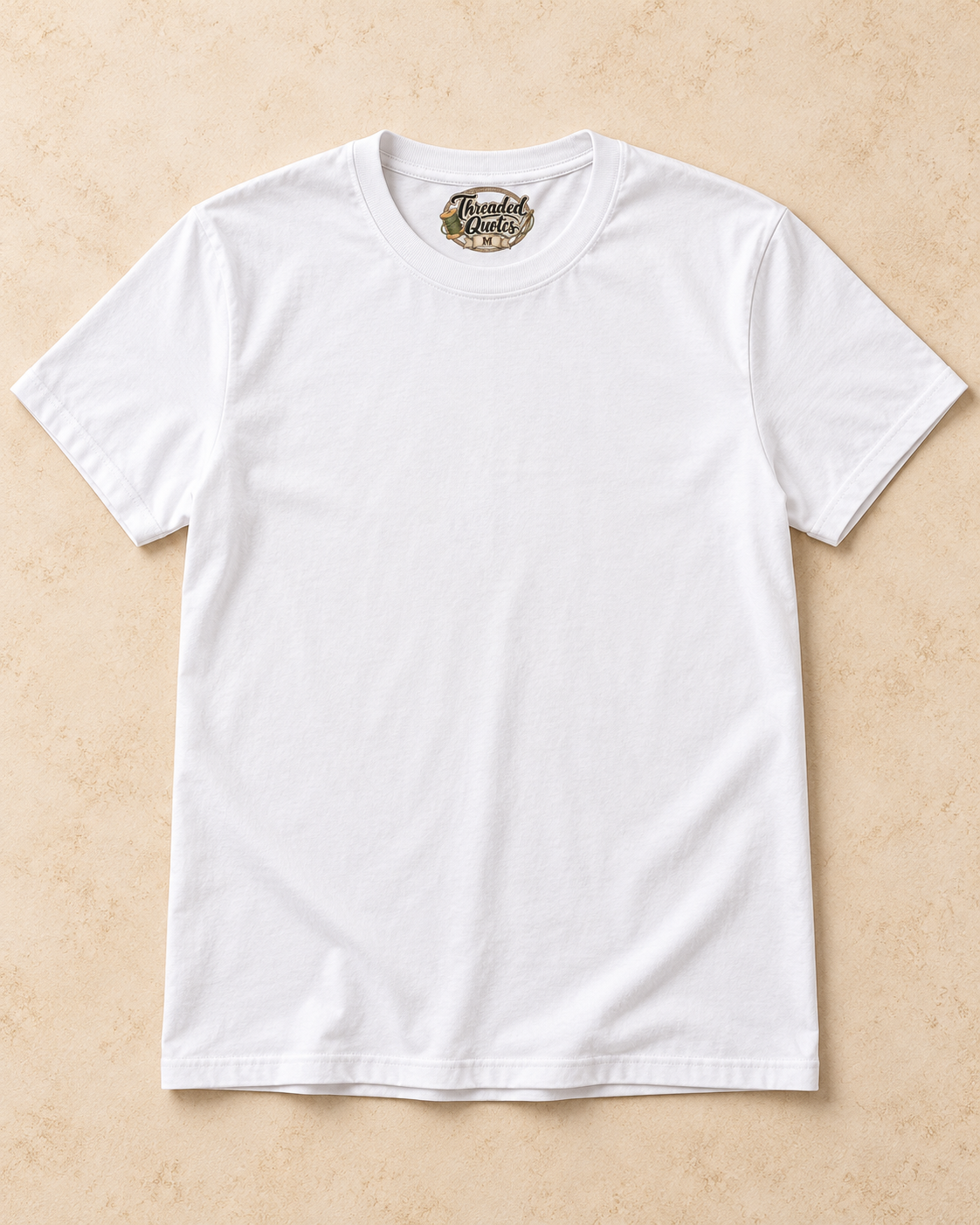 Blank White Threaded Quotes shirt for your custom design