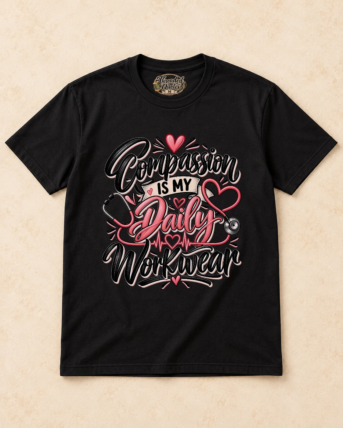 Shirt-only Compassion Is My Daily Workwear T-shirt in Black