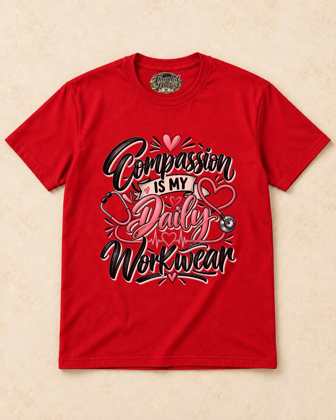 Shirt-only Compassion Is My Daily Workwear T-shirt in Red