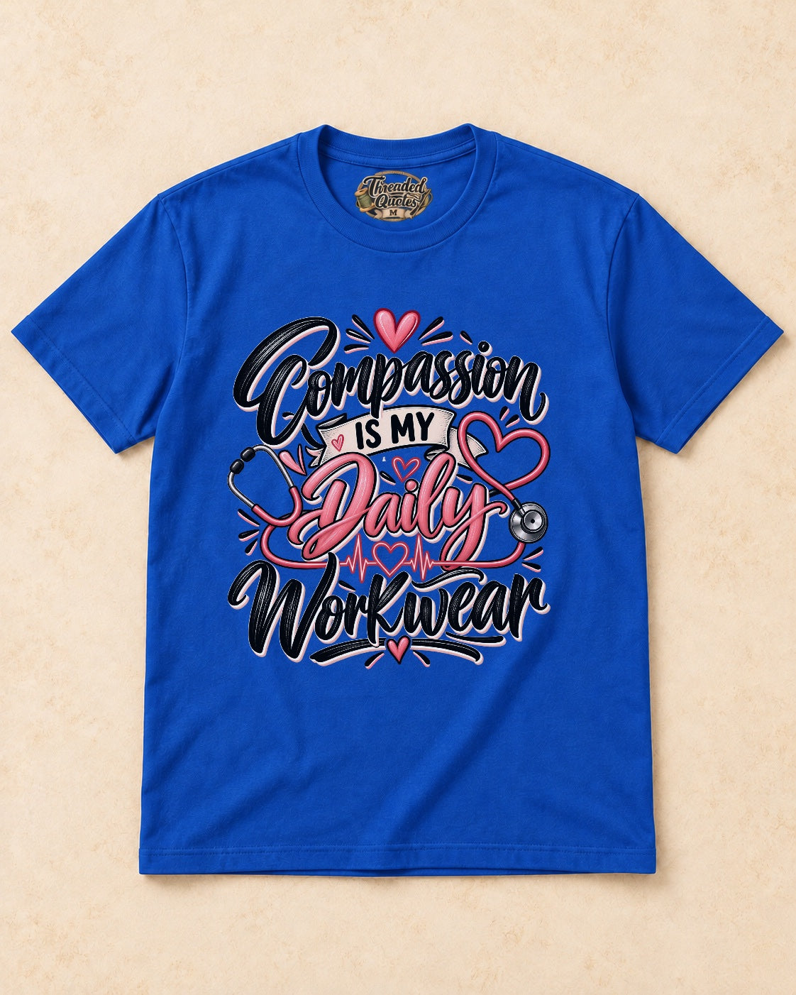 Shirt-only Compassion Is My Daily Workwear T-shirt in Royal Blue