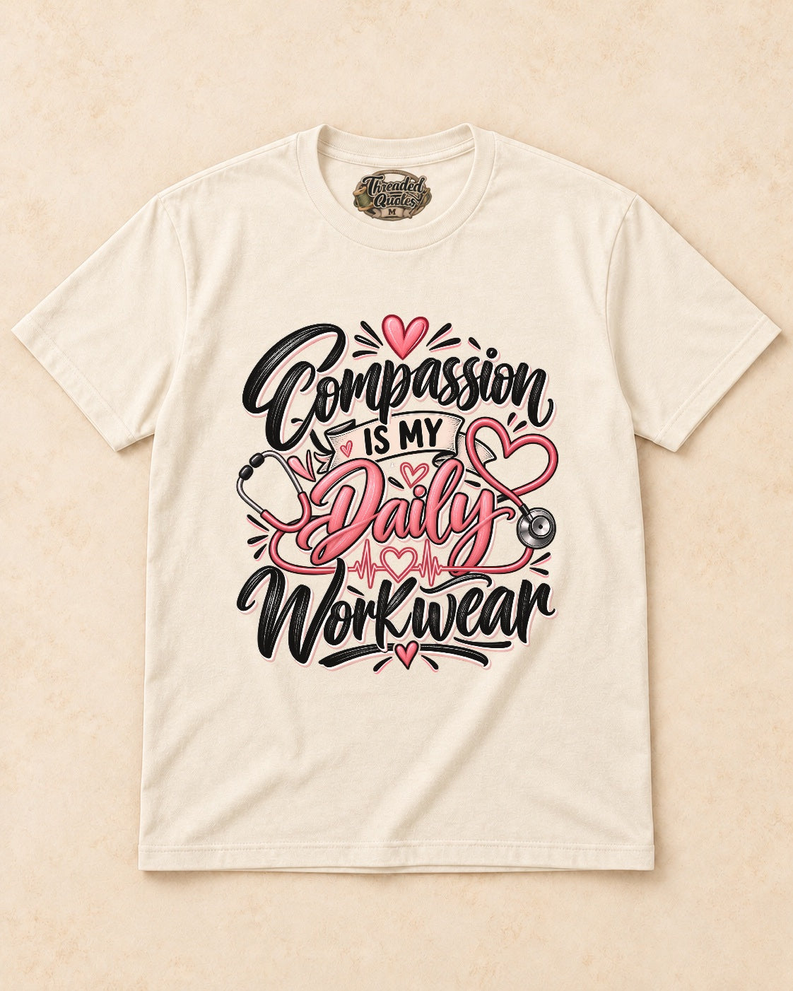 Shirt-only Compassion Is My Daily Workwear T-shirt in Natural