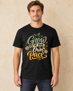Model standing Grow At Your Own Pace T-shirt in Black