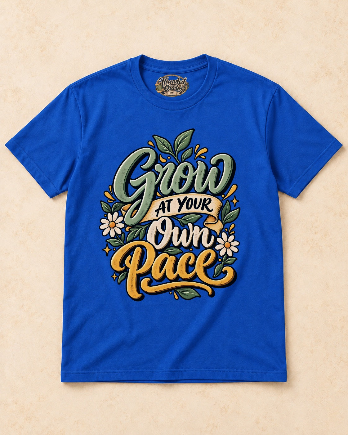 Shirt-only Grow At Your Own Pace T-shirt in Royal Blue