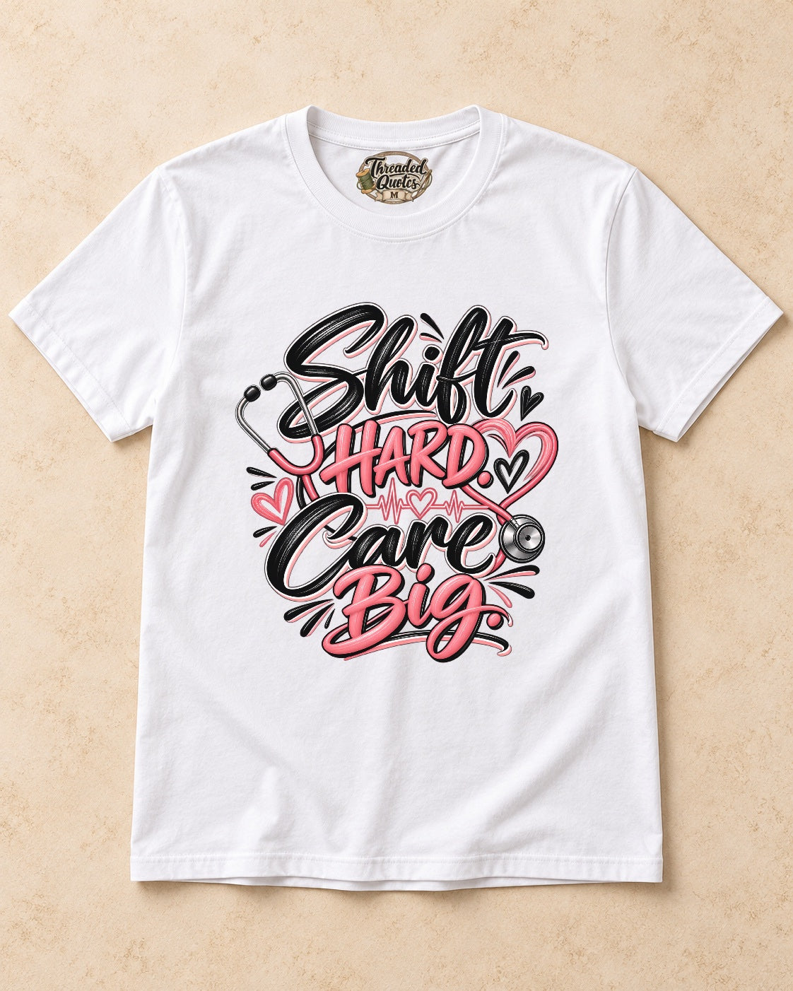 Shirt-only Shift Hard Care Big T-shirt in White