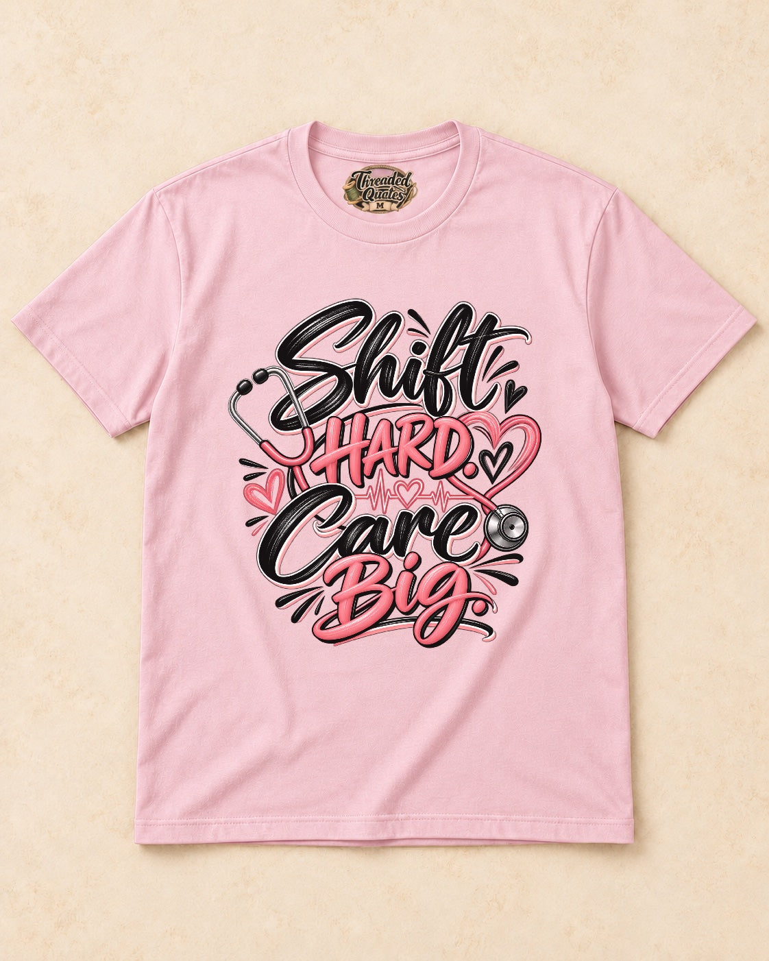 Shirt-only Shift Hard Care Big T-shirt in Light Pink