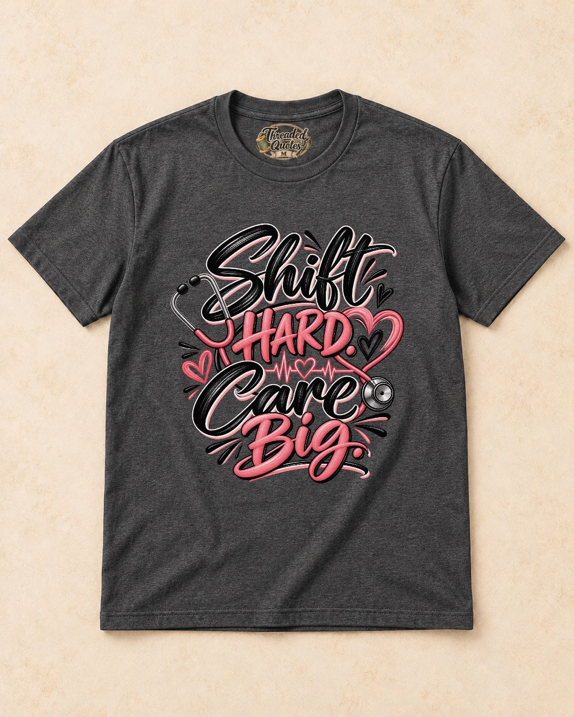 Shirt-only Shift Hard Care Big T-shirt in Dark Heather
