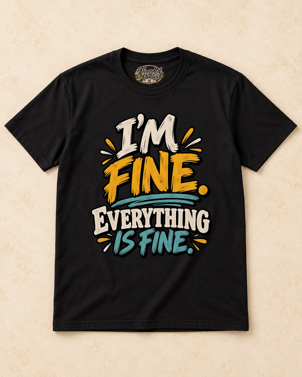 Shirt-only I’m Fine. Everything Is Fine. T-shirt in Black