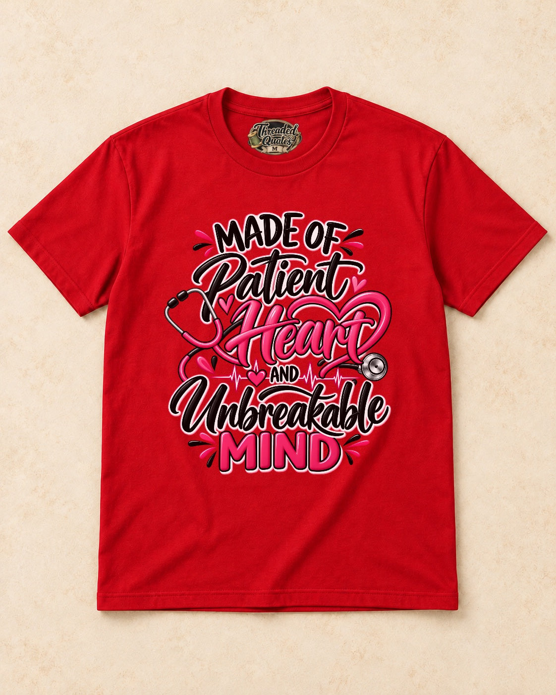Shirt-only Made Of Patient Heart And Unbreakable Mind T-shirt in Red