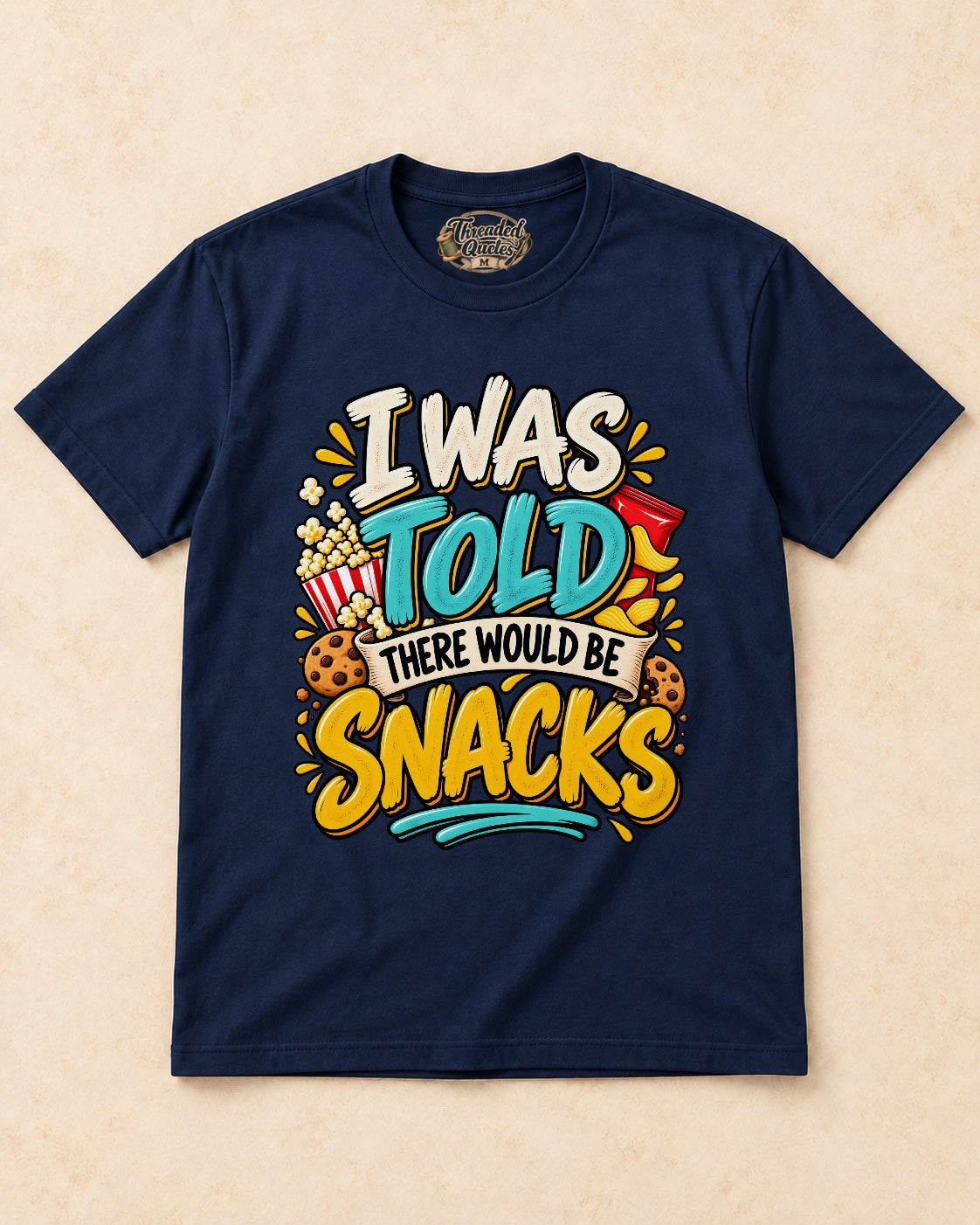 Shirt-only I Was Told There Would Be Snacks T-shirt in Navy
