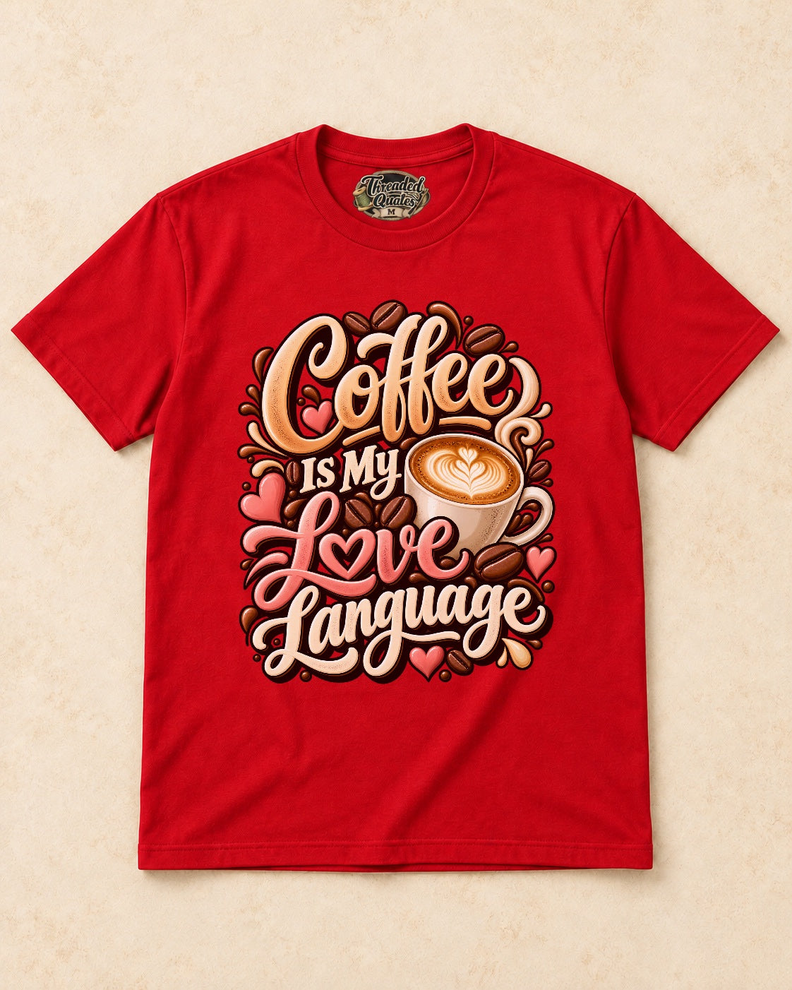 Shirt-only Coffee Is My Love Language T-shirt in Red