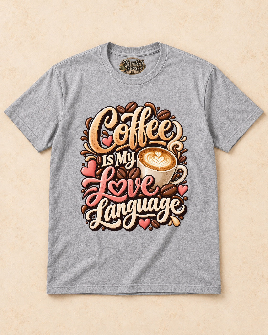 Shirt-only Coffee Is My Love Language T-shirt in Sport Grey