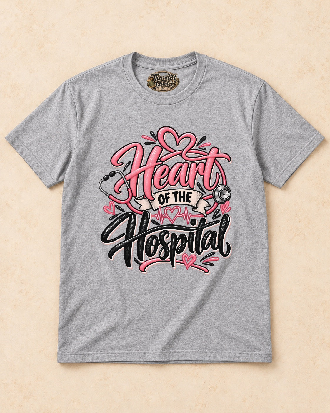 Shirt-only Heart Of The Hospital T-shirt in Sport Grey
