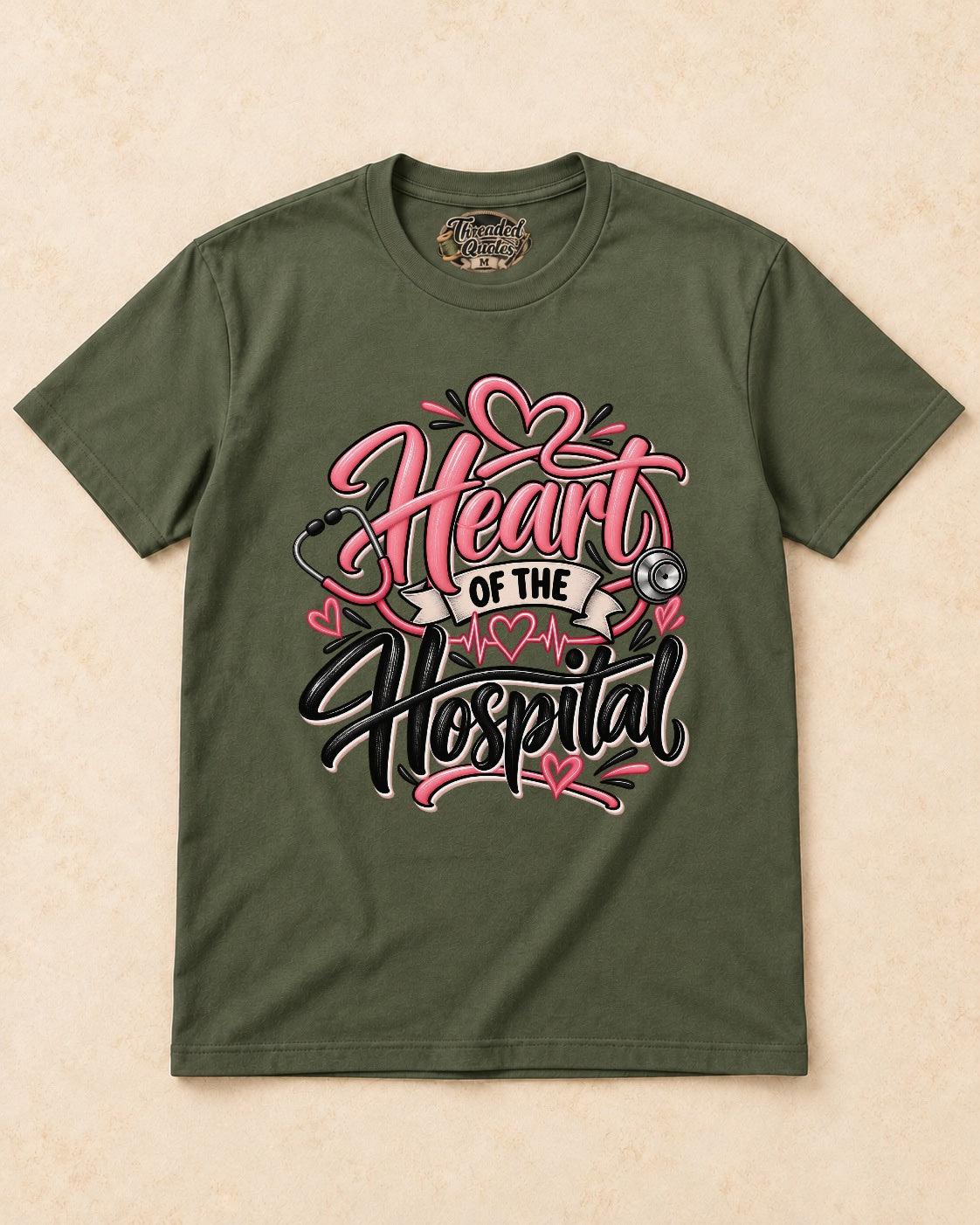 Shirt-only Heart Of The Hospital T-shirt in Military Green