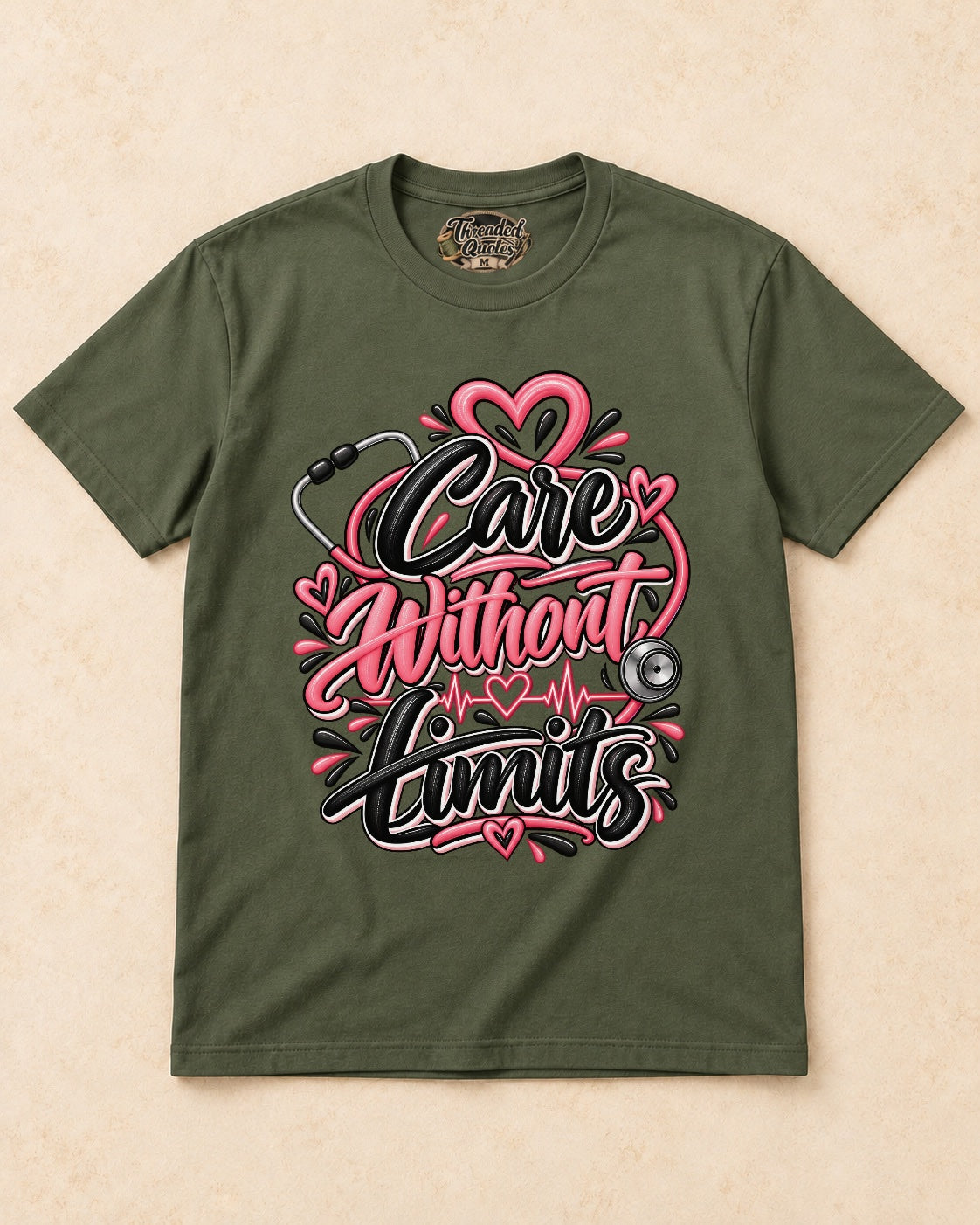 Shirt-only Care Without Limits T-shirt in Military Green