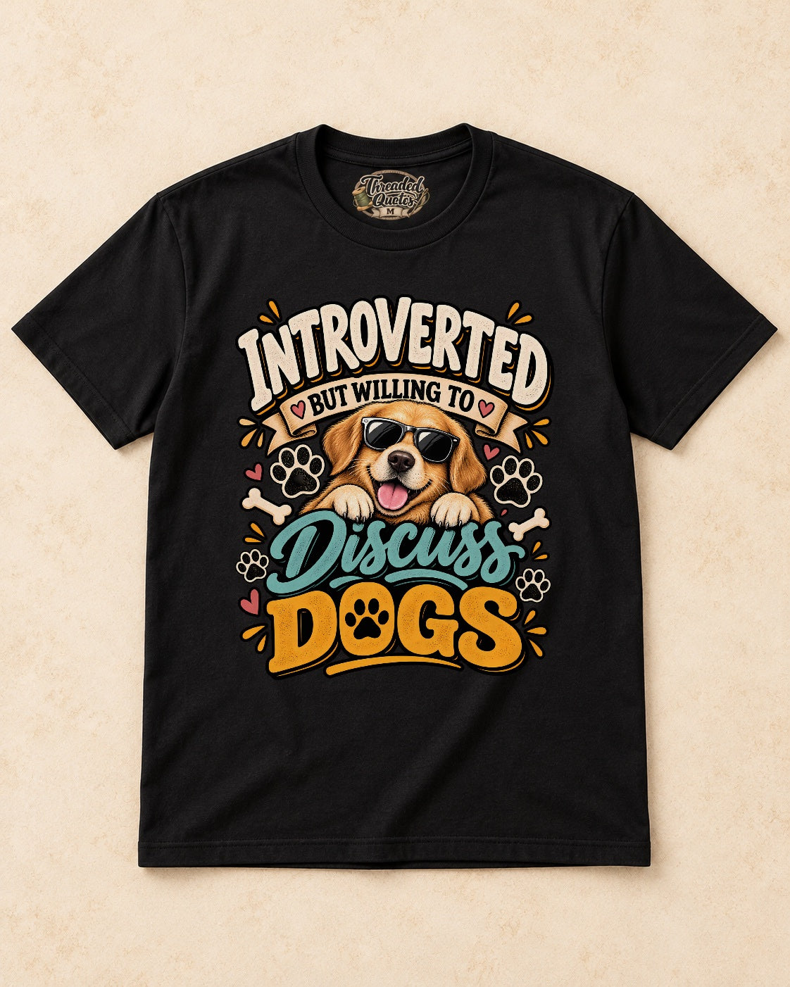 Shirt-only Introverted But Willing To Discuss Dogs T-shirt in Black