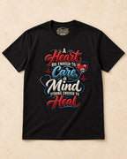 Shirt-only A Heart Big Enough To Care A Mind Strong Enough To Heal T-shirt in Black