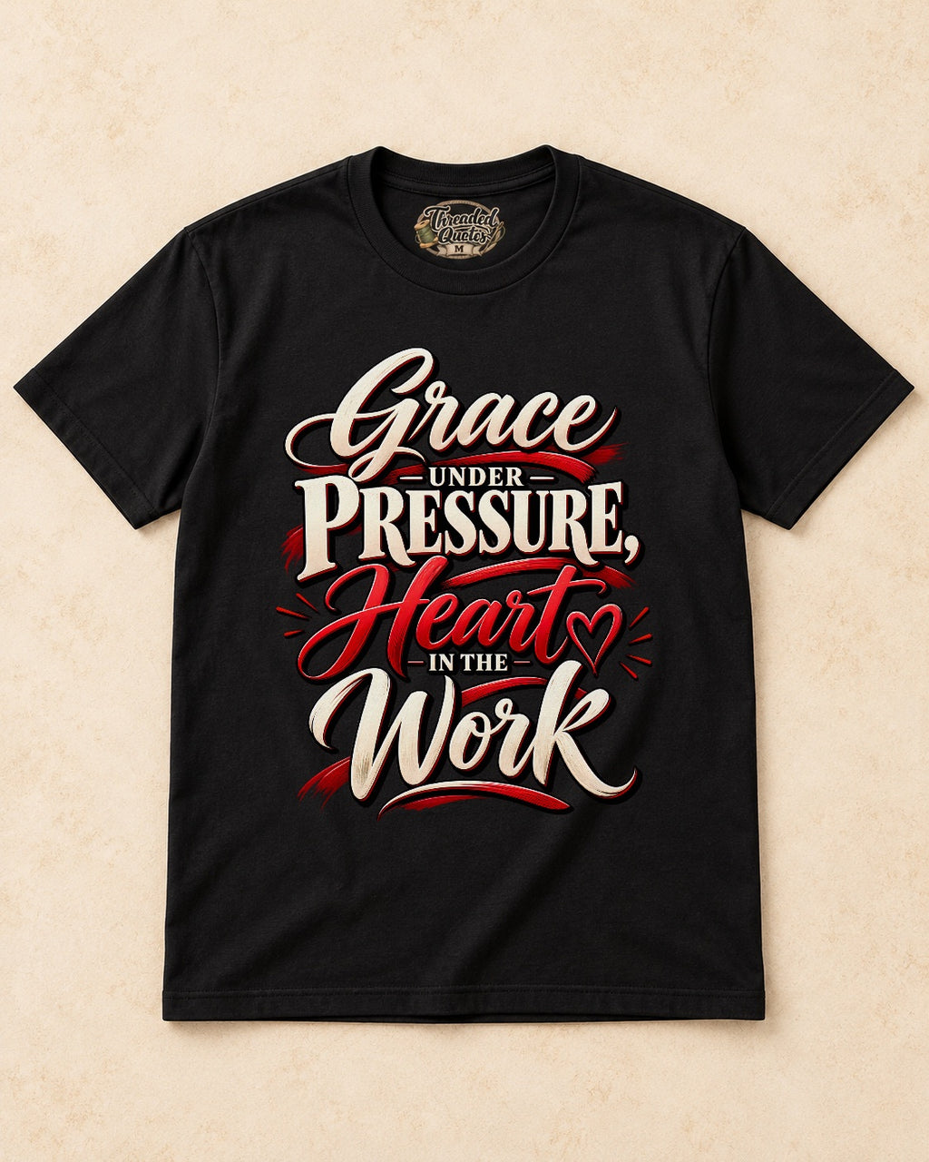 Shirt-only Grace Under Pressure Heart In The Work T-shirt in Black