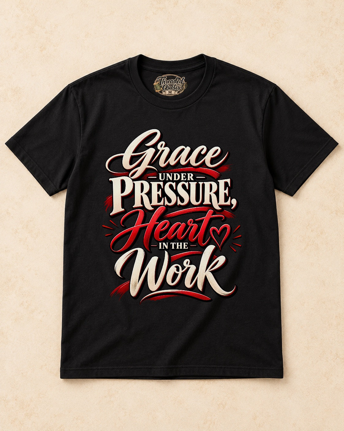 Shirt-only Grace Under Pressure Heart In The Work T-shirt in Black