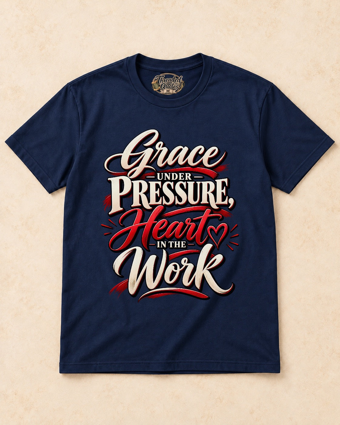 Shirt-only Grace Under Pressure Heart In The Work T-shirt in Navy