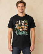 Model standing Just One More Chapter T-shirt in Black