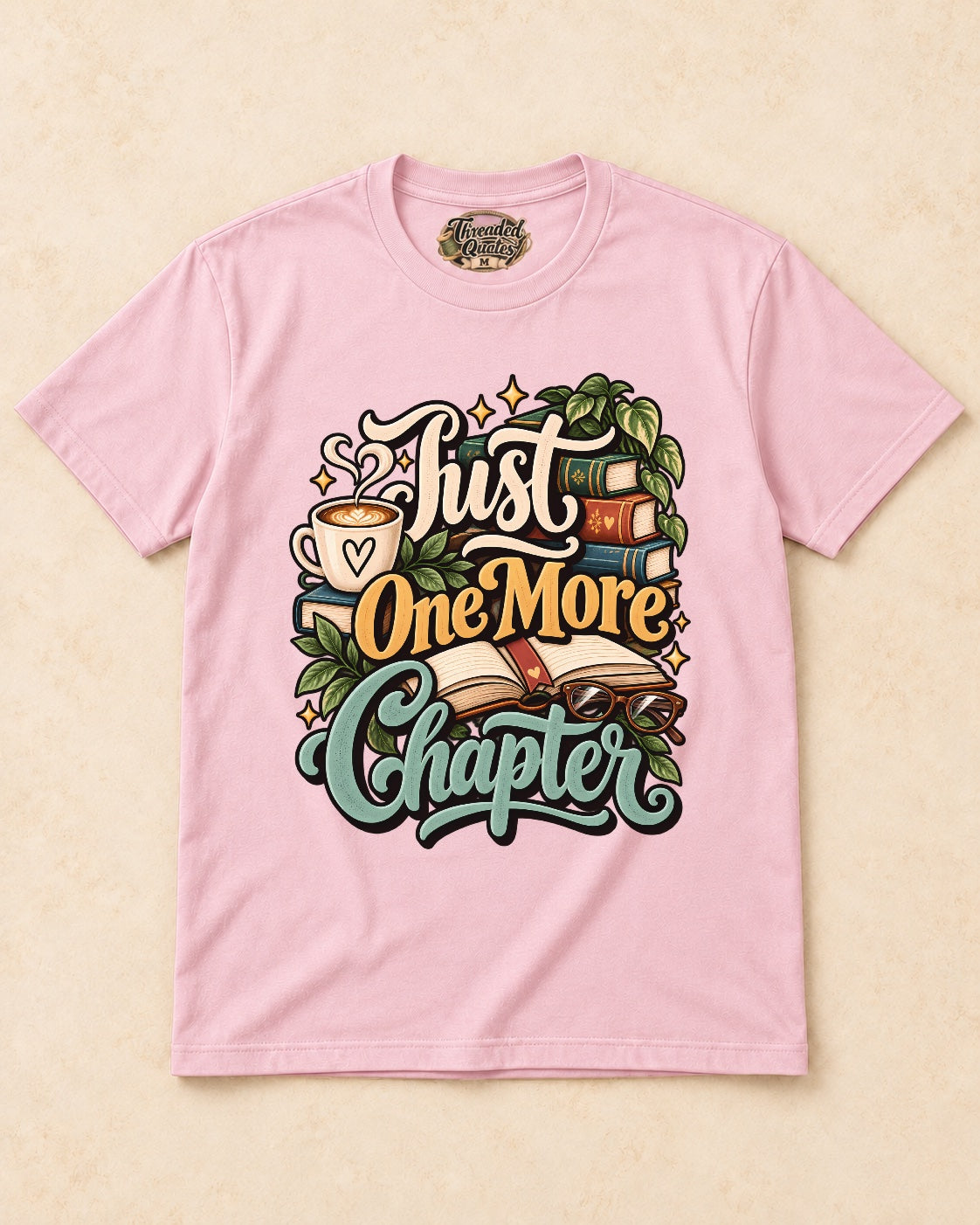 Shirt-only Just One More Chapter T-shirt in Light Pink