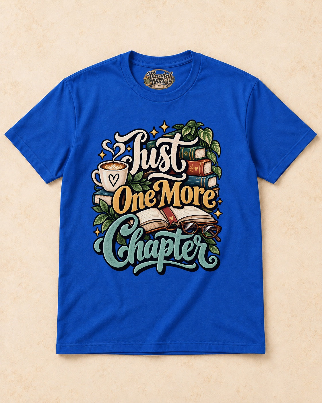 Shirt-only Just One More Chapter T-shirt in Royal Blue