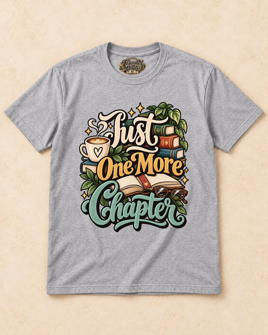 Shirt-only Just One More Chapter T-shirt in Sport Grey