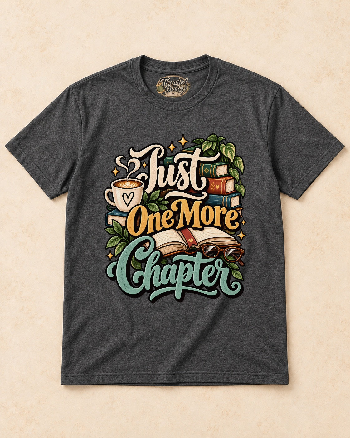 Shirt-only Just One More Chapter T-shirt in Dark Heather