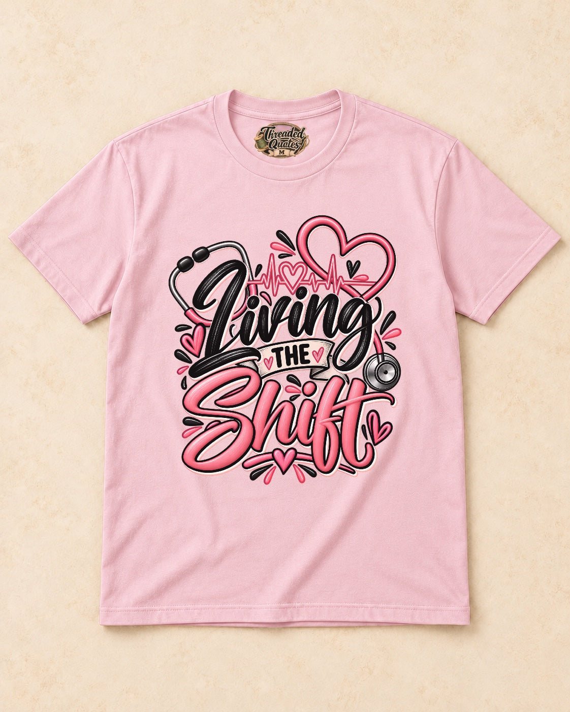 Shirt-only Living The Shift T-shirt in Light Pink