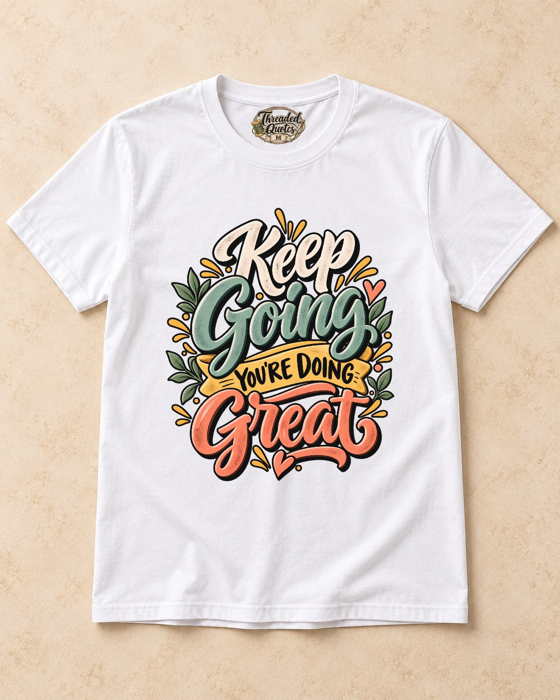 Shirt-only Keep Going You’re Doing Great T-shirt in White