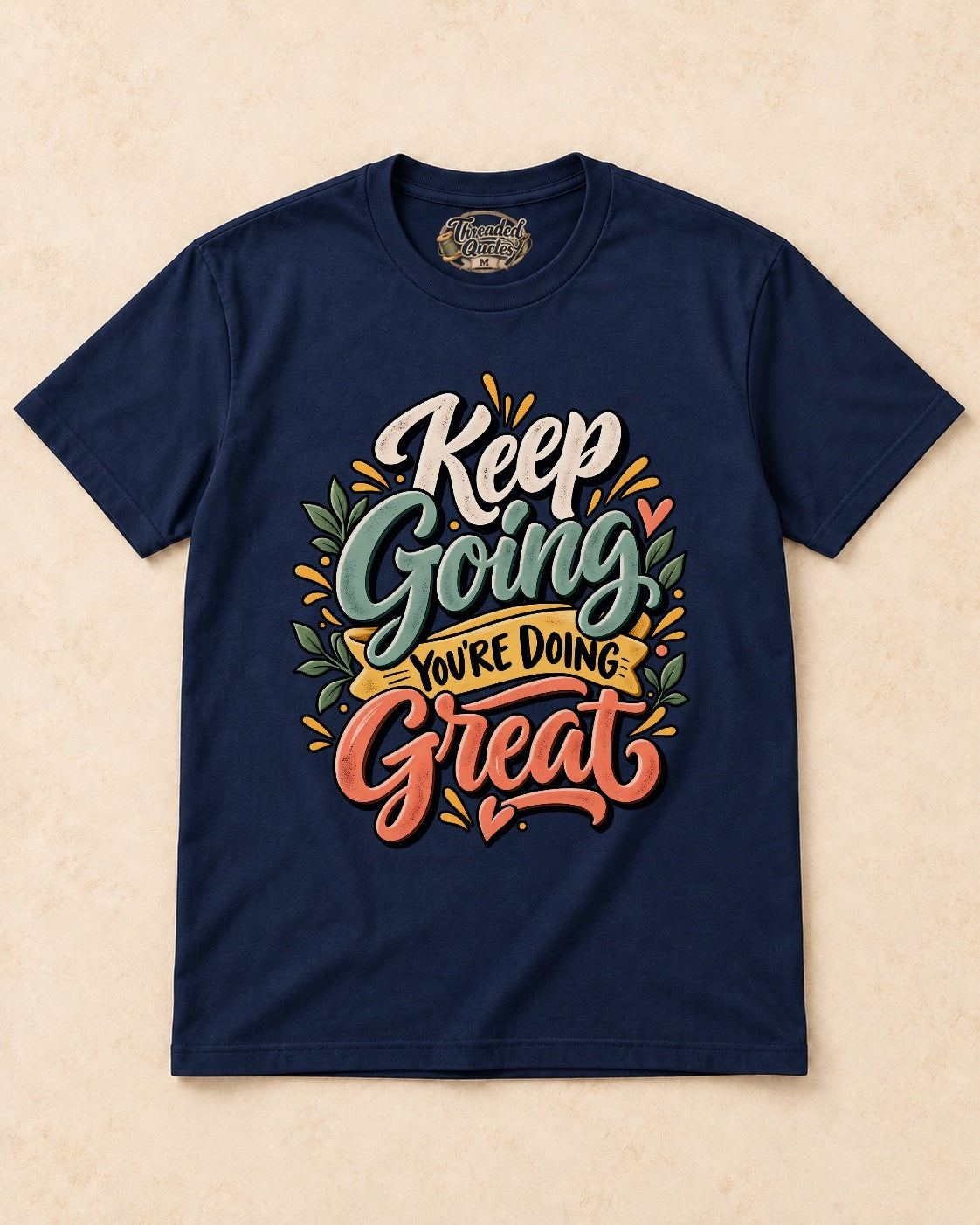 Shirt-only Keep Going You’re Doing Great T-shirt in Navy