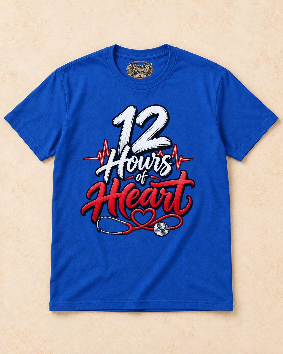 Shirt-only 12 Hours of Heart T-shirt in Royal Blue
