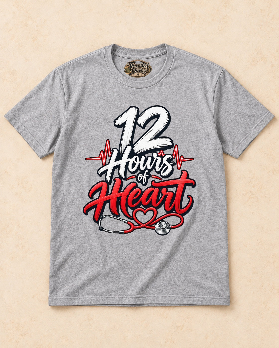 Shirt-only 12 Hours of Heart T-shirt in Sport Grey
