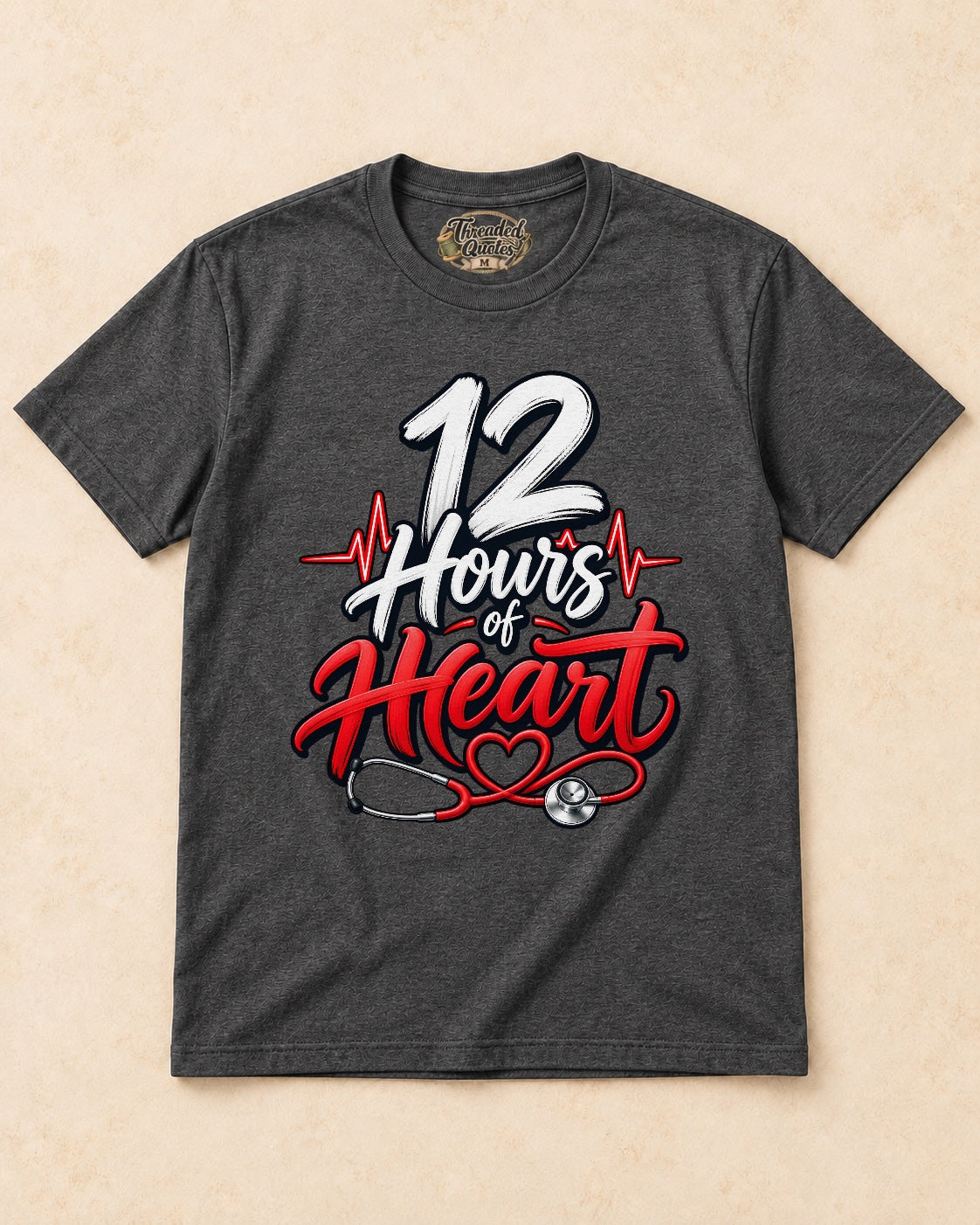 Shirt-only 12 Hours of Heart T-shirt in Dark Heather