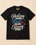 Shirt-only Healing Hands Kind Heart Strong Spirit T-shirt in Black