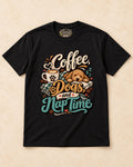 Shirt-only Coffee Dogs And Nap Time T-shirt in Black